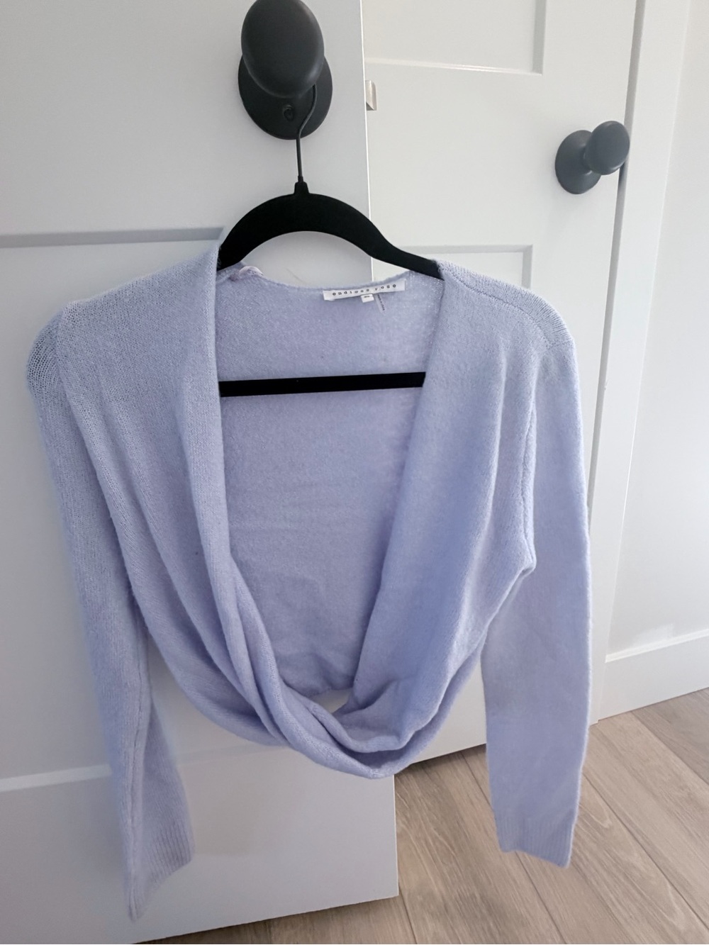 Endless Rose Lavender Twist-Front Cardigan